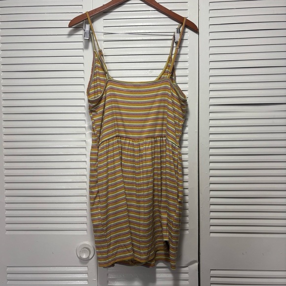Wild Fable Women Yellow Striped Rib Jersey Knit Stretch Strappy Romper Size XXL - Picture 5 of 6